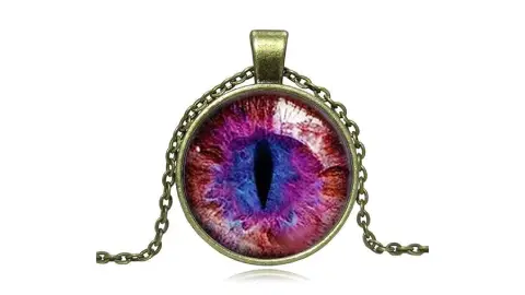 JczR.Y Classic Cat Eyes Crystal Necklace