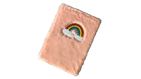 Rainbow Fluffy Notebook